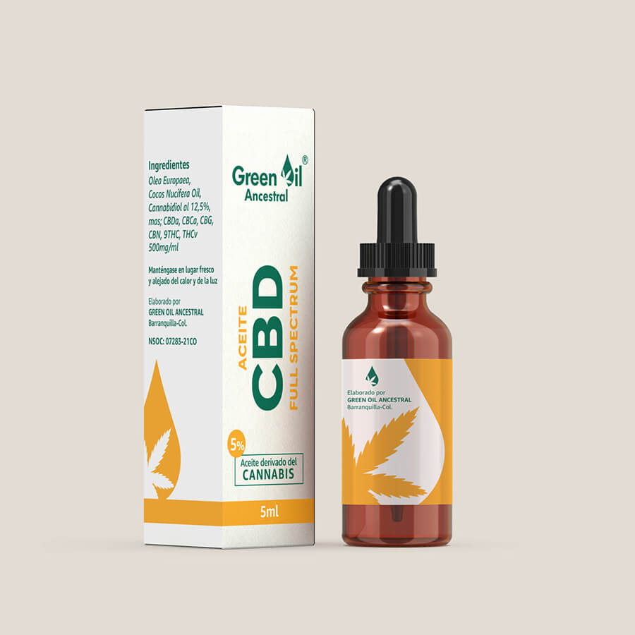 Aceite CBD Full Spectrum 5% - 5ml Green Oil Ancestral